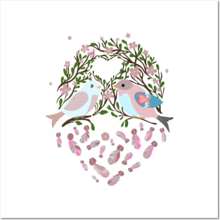 Love is in the air Spring Birds Posters and Art